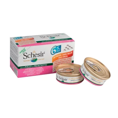 SCHESIR Filets de Poulet avec Jambon Multipack 6 Unit&eacute;s 6x50 gr 