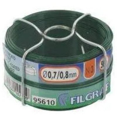 FILGRAF  Fil attache - plastifi&eacute; vert - 0,7 mm - bobine 50 m