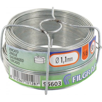 FILGRAF  N&ordm;6 1.1 Mm X 50 M Zinc Plated Wire Argent&eacute;