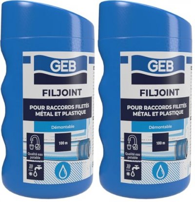 GEB Filjoint Fil D'&Eacute;tanch&eacute;it&eacute; Pour Raccords Filet&eacute;s - 100 M&egrave;tres