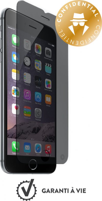 BIGBEN CONNECTED Film anti espion verre tremp&eacute; apple iphone 6 et 6s - force glass