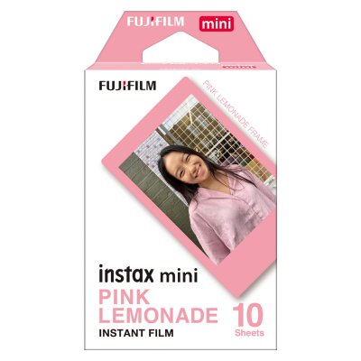 FUJIFILM Film  Instax Mini Pink Lemonade 10 poses avec cadre rose