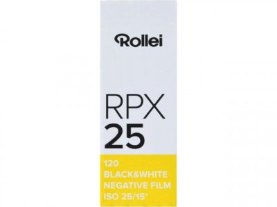 ROLLEI Film noir et blanc  RPX 25 Format 120 - &agrave; l'unit&eacute;