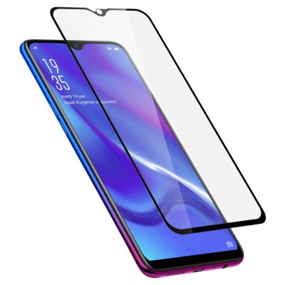 AKASHI Film Oppo RX17 Neo Verre Tremp&eacute; Int&eacute;gral Protection Ecran Biseaut&eacute; Noir