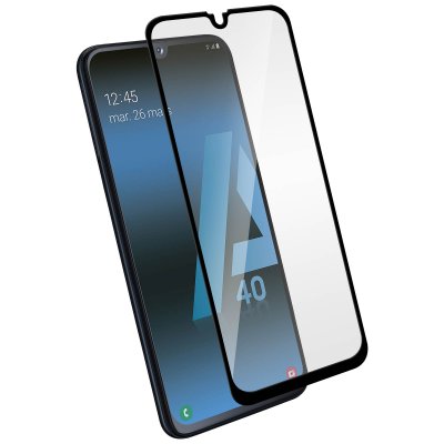 AVIZAR Film Pour Samsung Galaxy A40 Protection &Eacute;cran Verre Tremp&eacute; Bords Biseaut&eacute;s Noir