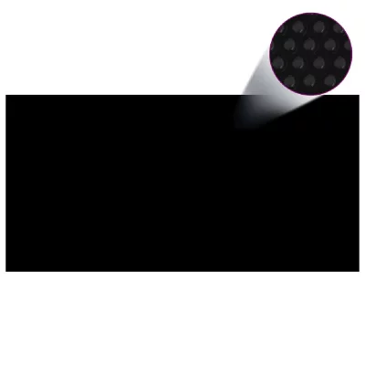 VIDAXL Film solaire de piscine PE rectangulaire flottant 10x5 m Noir