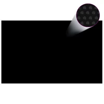 VIDAXL Film solaire de piscine PE rectangulaire flottant 8x5 m Noir