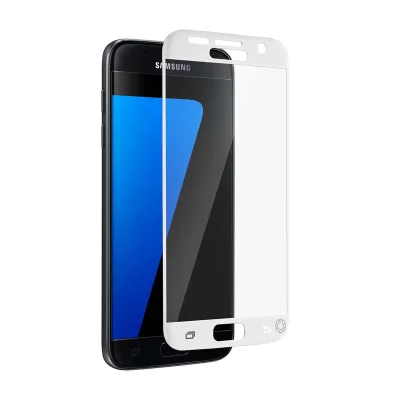 BIGBEN CONNECTED Film Verre tremp&eacute; Garantie &agrave; vie pour Samsung Galaxy S7 Bords Blanc Force Glass