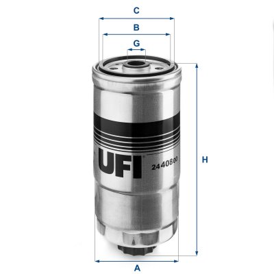 UFI Filtre &agrave; carburant  FILTERS SPA 24.408.00