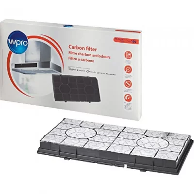 WHIRLPOOL Filtre &agrave; charbon actif rectangulaire 485 x 270 mm Type 190 pour hotte aspirante