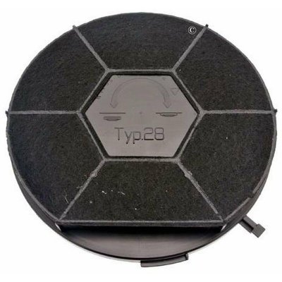WHIRLPOOL Filtre &agrave; charbon pour hotte  Type 28 - Diam&egrave;tre 24cm - Hauteur 3.3cm