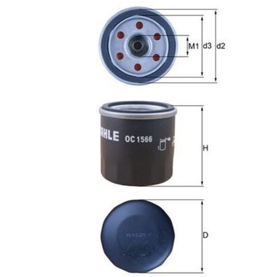 MAHLE ORIGINAL Filtre &agrave; huile KNECHT FILTER OC 1566