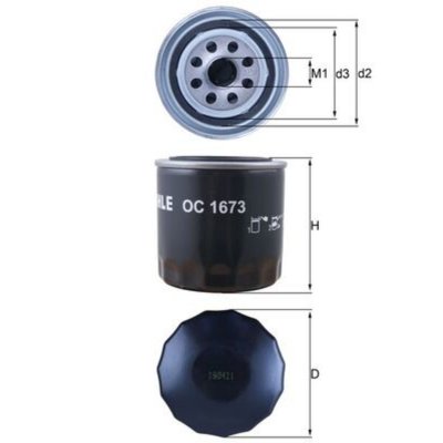 MAHLE ORIGINAL Filtre &agrave; huile KNECHT FILTER OC 1673