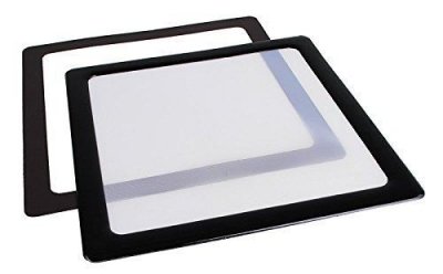 GENERIQUE Filtre &agrave; poussi&egrave;re magn&eacute;tique carr&eacute; 200 mm (cadre noir, filtre blanc)