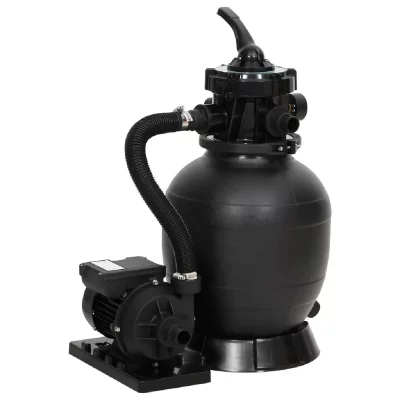 VIDAXL Filtre &agrave; sable de piscine avec vanne 6 voies Noir  - N/A