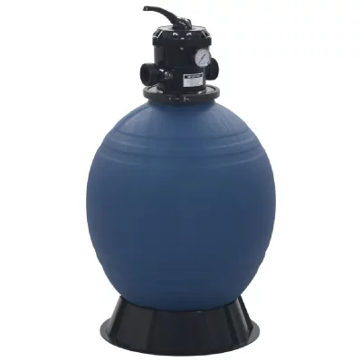 VIDAXL Filtre &agrave; sable pour piscine avec vanne 6 positions Bleu 560 mm
