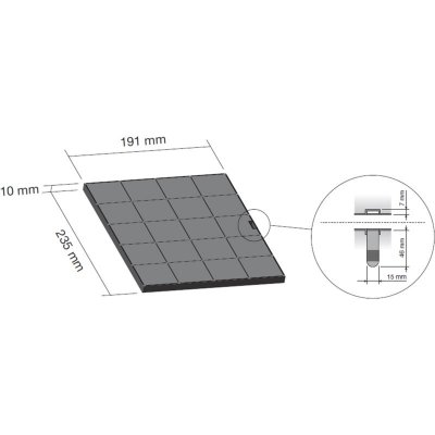 ELECTROLUX Filtre charbon pour Hotte  - Mod&egrave;le 53739 - Con&ccedil;u pour Hotte 