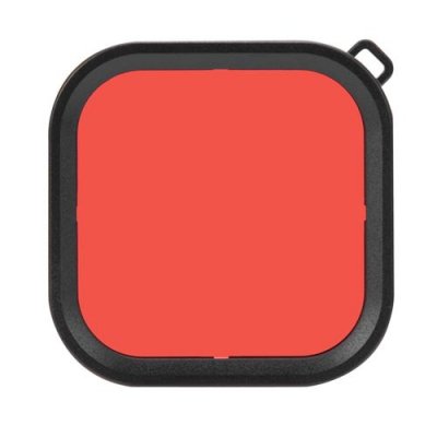 GENERIQUE Filtre d'Objectif de Plong&eacute;e ABS Bo&icirc;tier &Eacute;tanche &agrave; Poussi&egrave;re pour GOPRO 8 - Rouge 