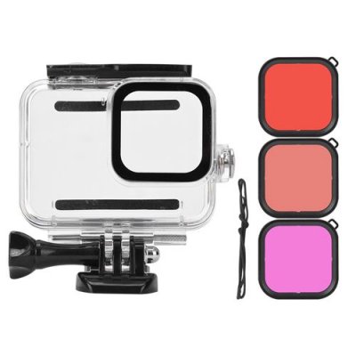 GENERIQUE Filtre d'Objectif de Plong&eacute;e Bo&icirc;tier &Eacute;tanche de Photographie ABS pour Gopro 8 