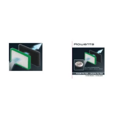 ROWENTA Filtre Hepa + Filtre Mousse SEB, Moulinex, Krups, Tefal, 