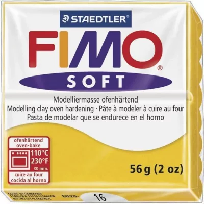 GENERIQUE Fimo fimo p&acirc;te &agrave; modeler soft, &agrave; cuire, 57 g, jaune soleil noir