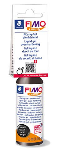 GRAINE CR Fimo Liquide - Noir - 50 ml - Fimo - couleur variant