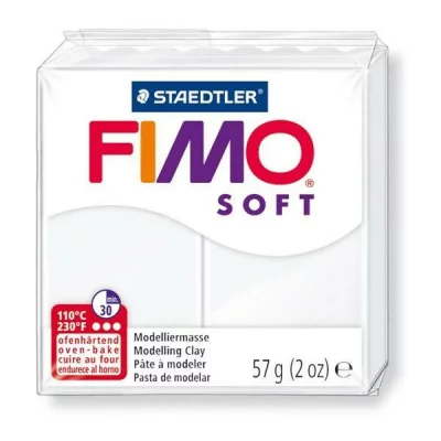 GRAINE CREATIVE Fimo Soft Blanc 57g Rouge Fimo