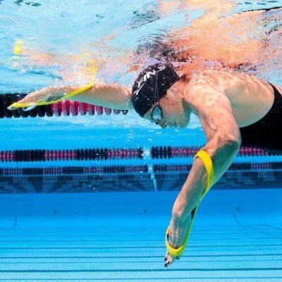 FINIS  palmes fulcrum pour avant-bras pour 12 ans et plus jaune