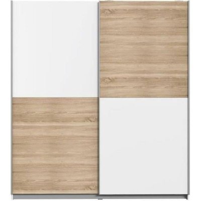 FINLANDEK Armoire 170 x 190 x 61 cm d&eacute;cor chene et blanc ULOS