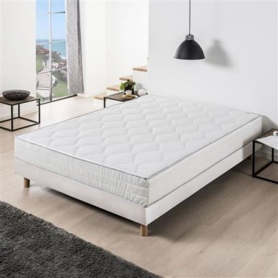 DEKO DREAM Finlandek Ensemble matelas + sommier 140 x 190 cm - Ferme - 23 cm - 550 ressorts