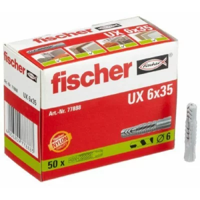 FISCHER  077888 ancrage &agrave; vis et cheville murale 50 pi&egrave;ce(s) 3,5 cm