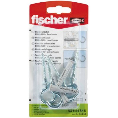 FISCHER  94248 lot de 4 chevilles universelle ux 6 x 35 mm rh k 65236