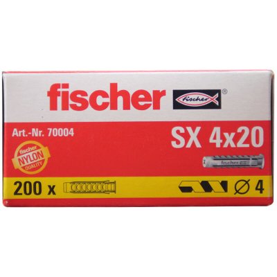 FISCHER  - cheville nylon sx &oslash; 4 x 20 mm - par 200 BD-195308