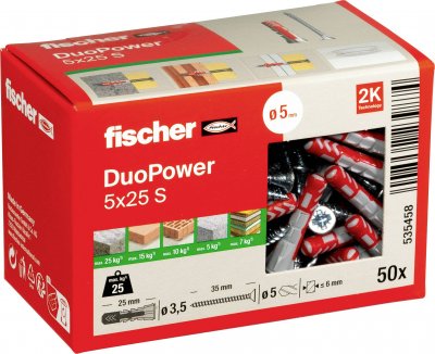FISCHER  DUOPOWER 5x25 S LD, Cheville
