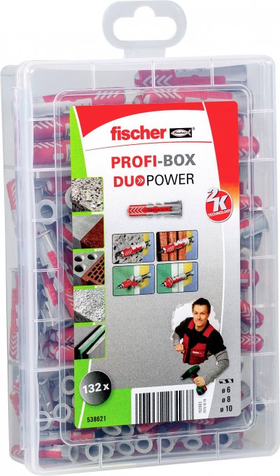 FISCHER  Ensemble de chevilles PROFI-BOX DUOPOWER 132 pcs