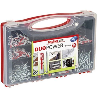 FISCHER  Group Redbox Duopower Screws Box 140 Pieces Argent&eacute;