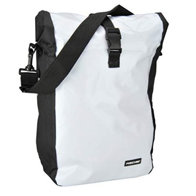 UNITEC FISCHER Sacoche de v&eacute;lo Coursier, blanc / noir