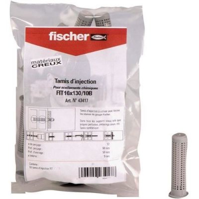 FISCHER  - Tamis d'injection FIS HK 16x130 - Sachet de 10 tamis