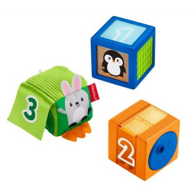 FISHER PRICE Fisher-Price blocs Stapel & Ontdekorange/bleu/vert en 3 parties