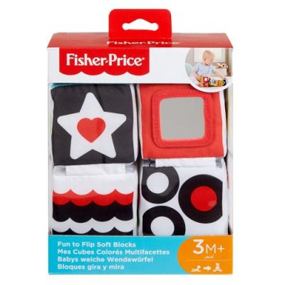 FISHER PRICE Fisher-Price - Mes Cubes D'eveil - Jouet D'eveil - 4 Cubes En Tissu - 3 Mois Et +