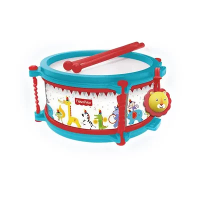 FISHER PRICE  Tambour - Diam&egrave;tre 16 cm - Avec bo&icirc;te plastique