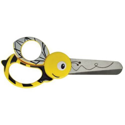 FISKARS  Ciseaux animaux pour enfants, L: 13 cm, Abeille, 1pi&egrave;ce- - Ci