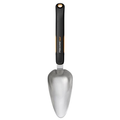 FISKARS  D&eacute;plantoir, Longueur : 37,5 cm, Noir/Orange, Acier inoxydable/Plastique, Xact, 1027043
