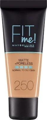 MAYBELLINE NEW YORK FIT ME MATTE+PORELESS foundation #250-sun beige