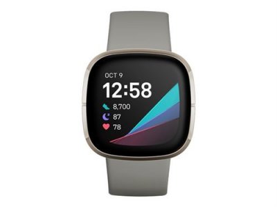 FITBIT  Sense Sage Smartwatch Argent&eacute;