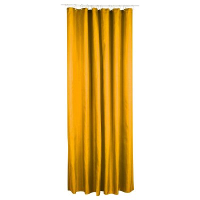 FIVE SIMPLY SMART Five - Rideau de Douche en Polyester Jaune Moutarde L180 x H 200 cm