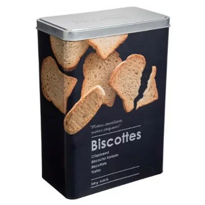 GENERIQUE FIVE Simply Smart - Bo&icirc;te &agrave; Biscottes Relief II 24cm Noir