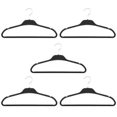 PARIS PRIX FIVE Simply Smart - Lot de 5 Cintres Anti-D&eacute;rapant 45cm Noir