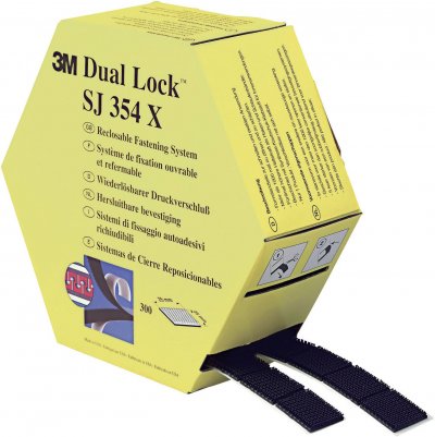 3M Fixation auto-agrippante flexible SJ 354X Dual Lock, noir