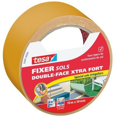 TESA Fixer sols double face adh&eacute;sion extraforte 10m x 50mm - 